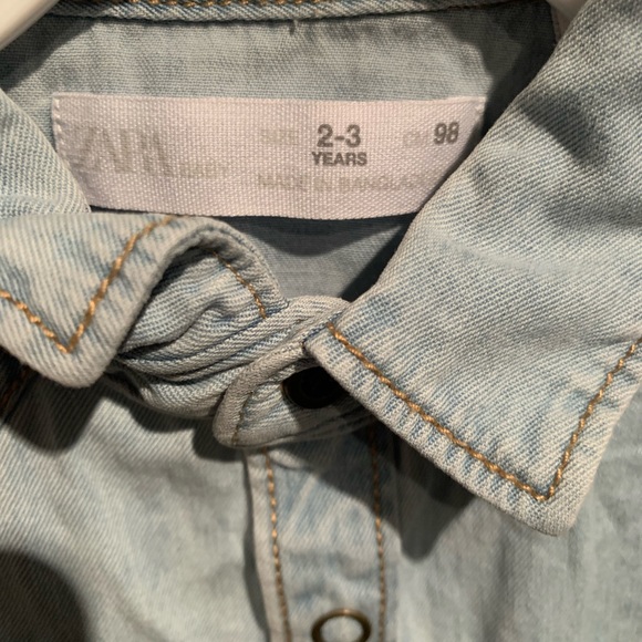 Zara Boys Jean Shirt 2-3Yr - Picture 3 of 4